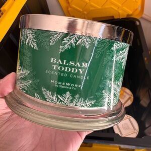 Balsam Toddy Scented Candle by HomeWorx - Green